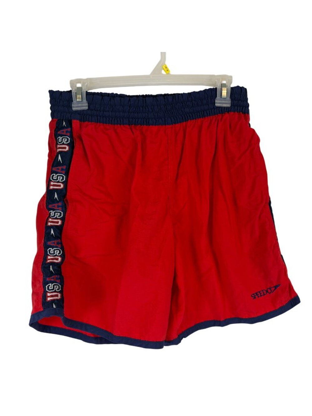 Vintage Team USA Swim Trunks Mens Size M Speedo Red 90s